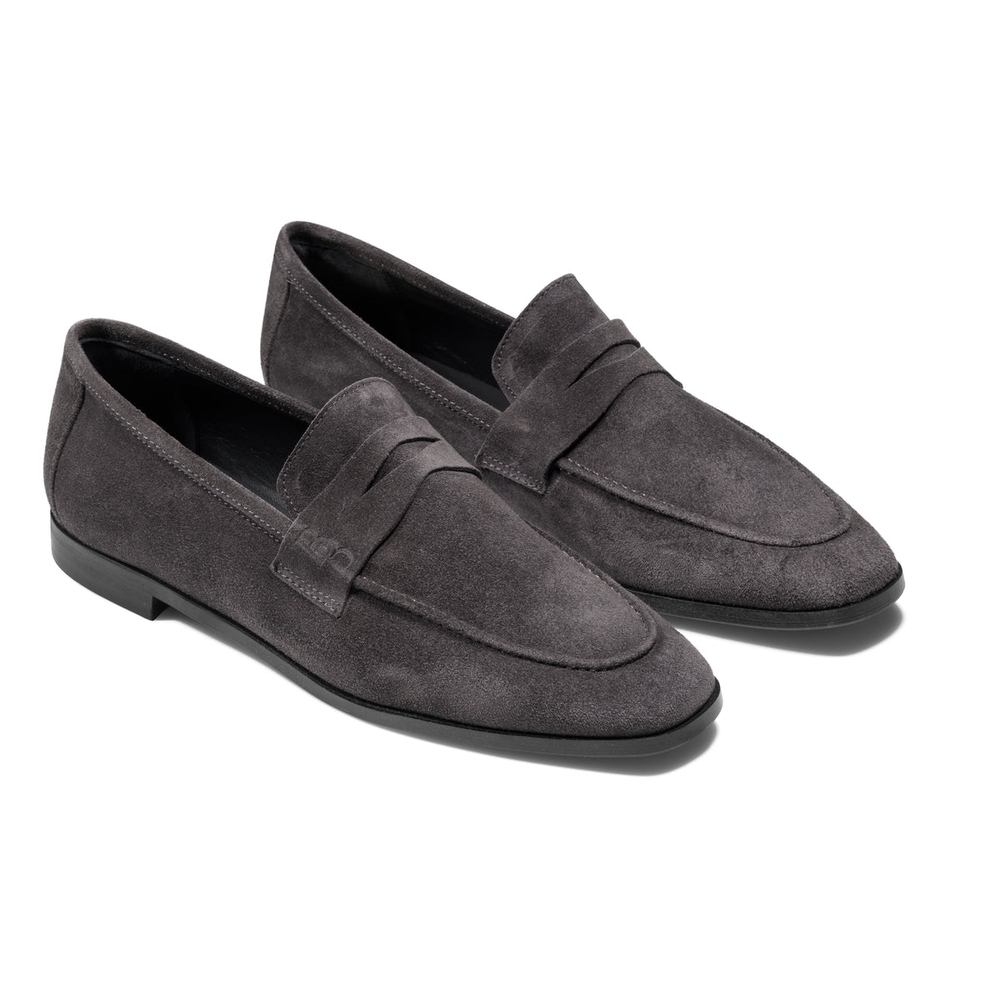 Sophisticated Gray Suede Loafers